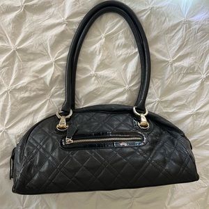 Tihany Colombia quilted leather bowling duffel bag black